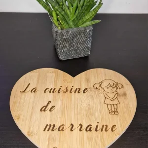 Planche à Découper & Apéritif "Cœur" – Personnalisée